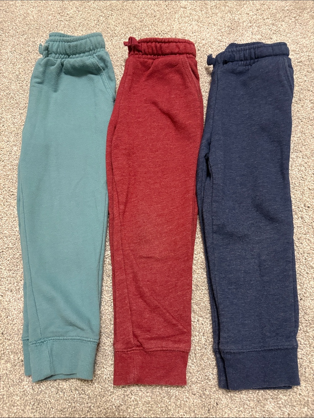 Cat & Jack toddler Jogger Pants - Teal, burgundy & Navy 3T
